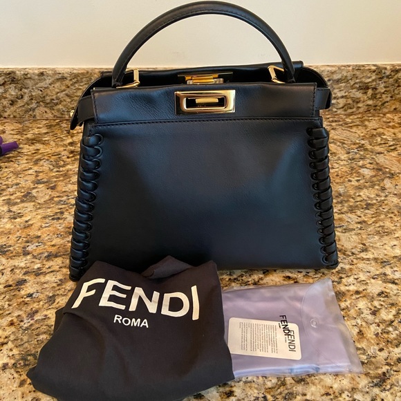 Fendi Whipstitch Peekaboo Medium Satchel - Picture 4 of 6